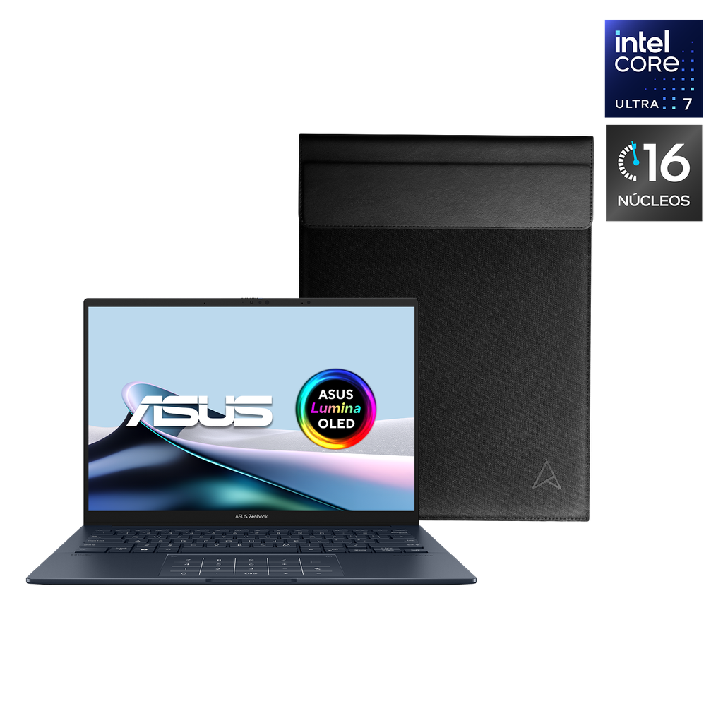 Notebook ASUS Zenbook 14 OLED Intel® Core™ Ultra 7 de 16 Núcleos - Intel® Evo™ Edition 16GB 1TB UX3405MA-QD270W