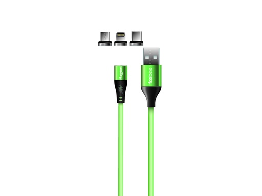 [6489] Cable Magnet 3 Foxbox Micro Type-C Verde